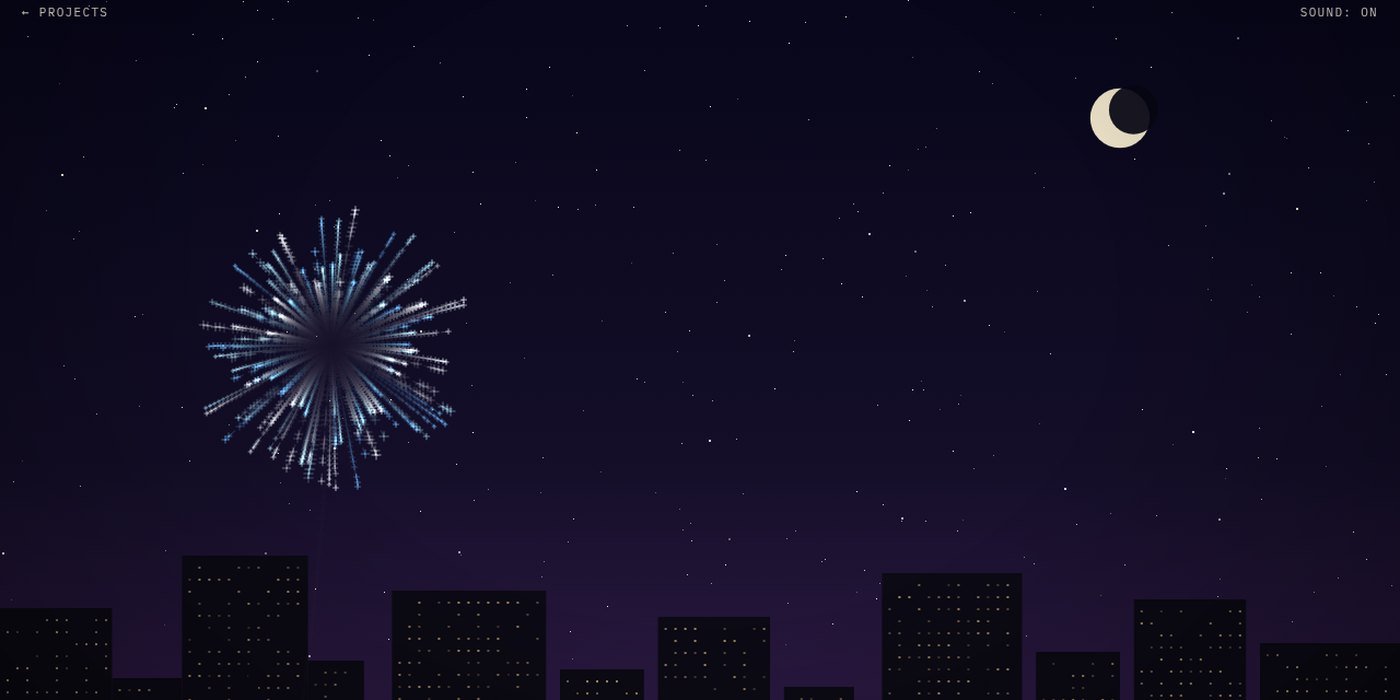 A live chrysanthemum firework over the night skyline